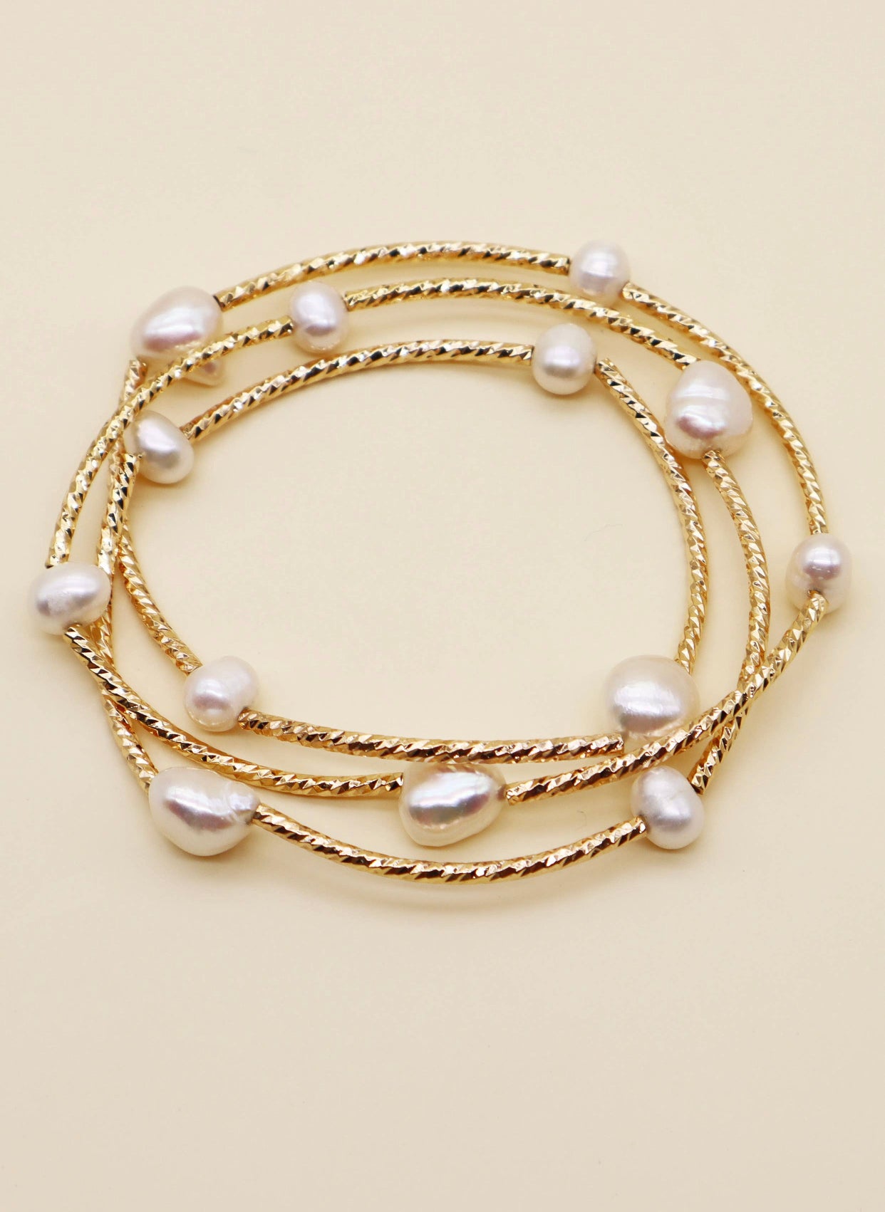 Layered Baroque Freshwater Pearl Bracelet