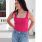 Basic Ribbed Bodysuit - Pink