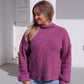 High Neck Purple Sweater